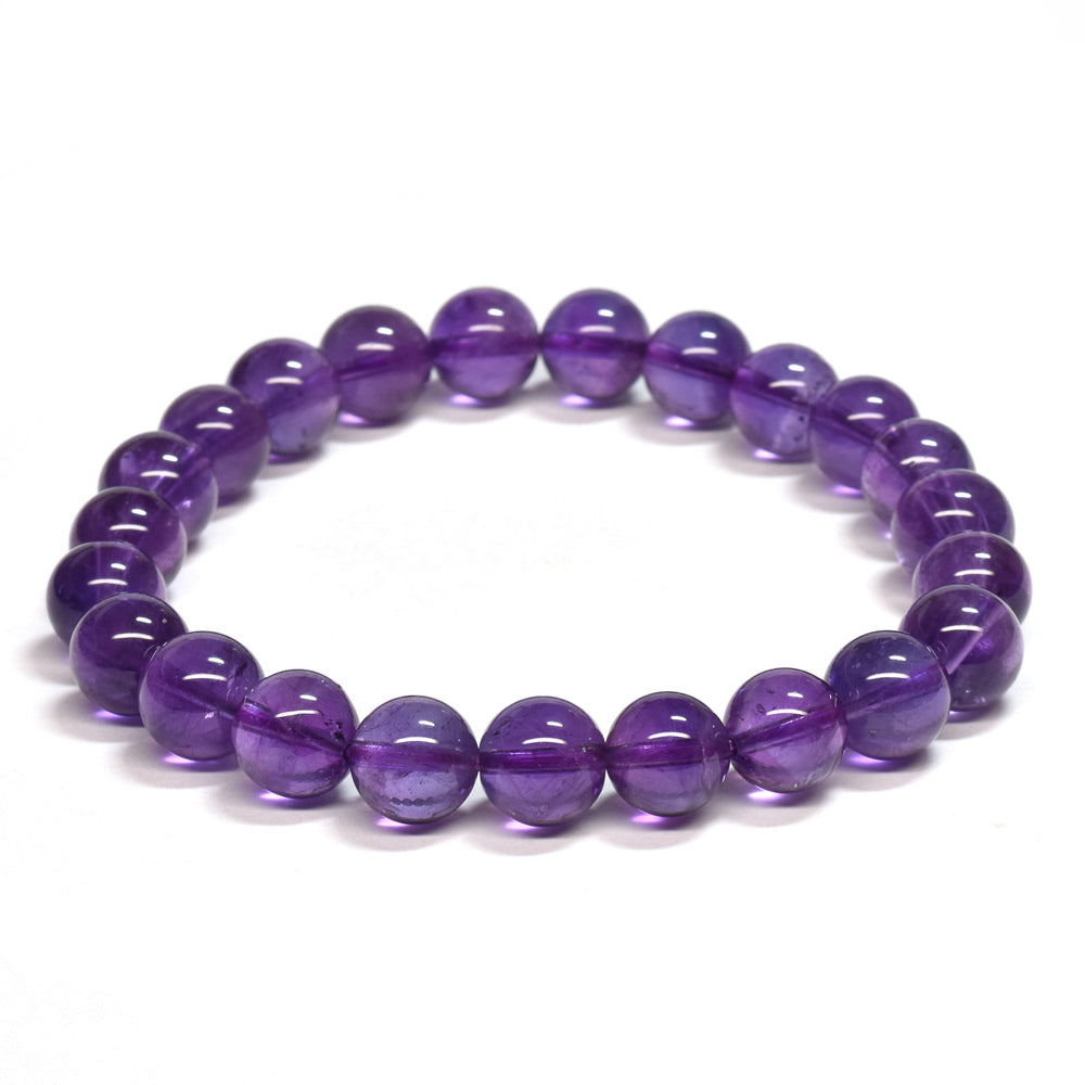 ウルグアイ産アメジスト ブレスレット 8mm #SA081