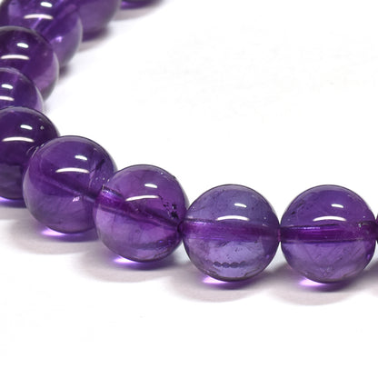 ウルグアイ産アメジスト ブレスレット 8mm #SA081