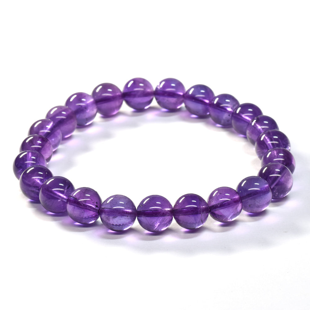 ウルグアイ産アメジスト ブレスレット 8mm #SA081