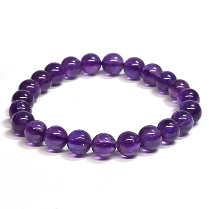 ウルグアイ産アメジスト ブレスレット 8mm #SA082