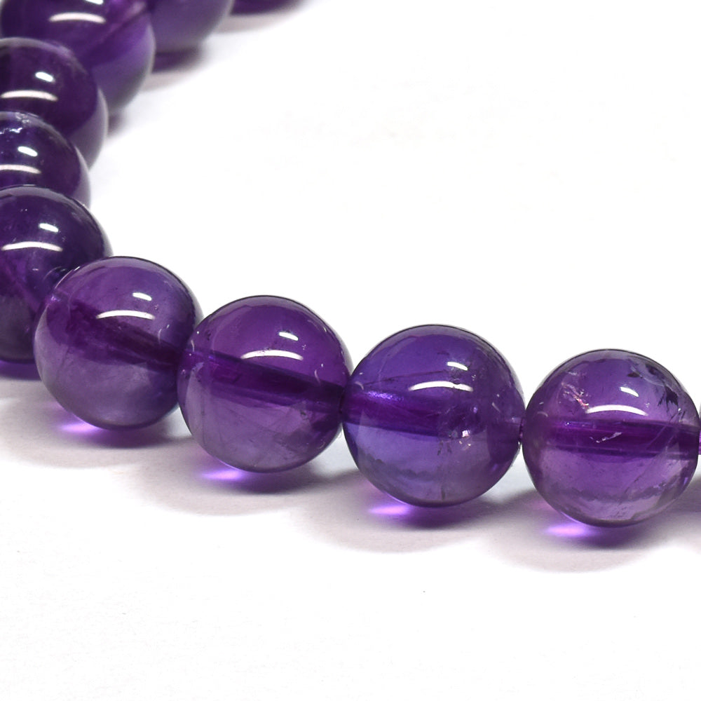 ウルグアイ産アメジスト ブレスレット 8mm #SA082
