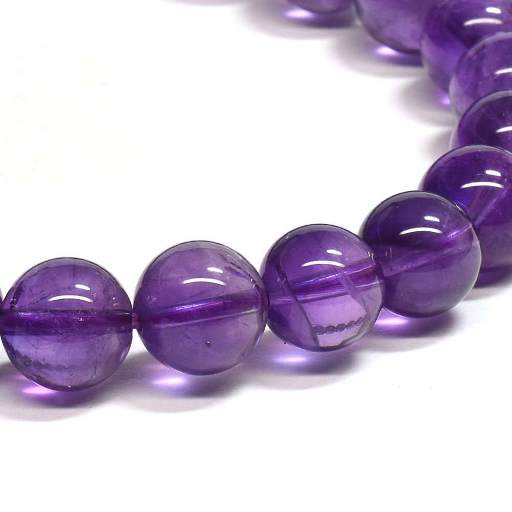 ウルグアイ産アメジスト ブレスレット 8mm #SA083