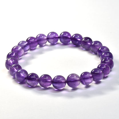 ウルグアイ産アメジスト ブレスレット 8mm #SA083