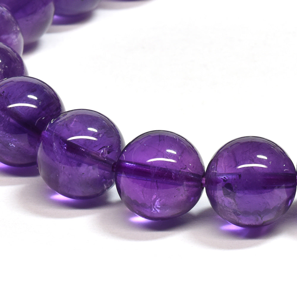 ウルグアイ産アメジスト ブレスレット 10mm #SA084