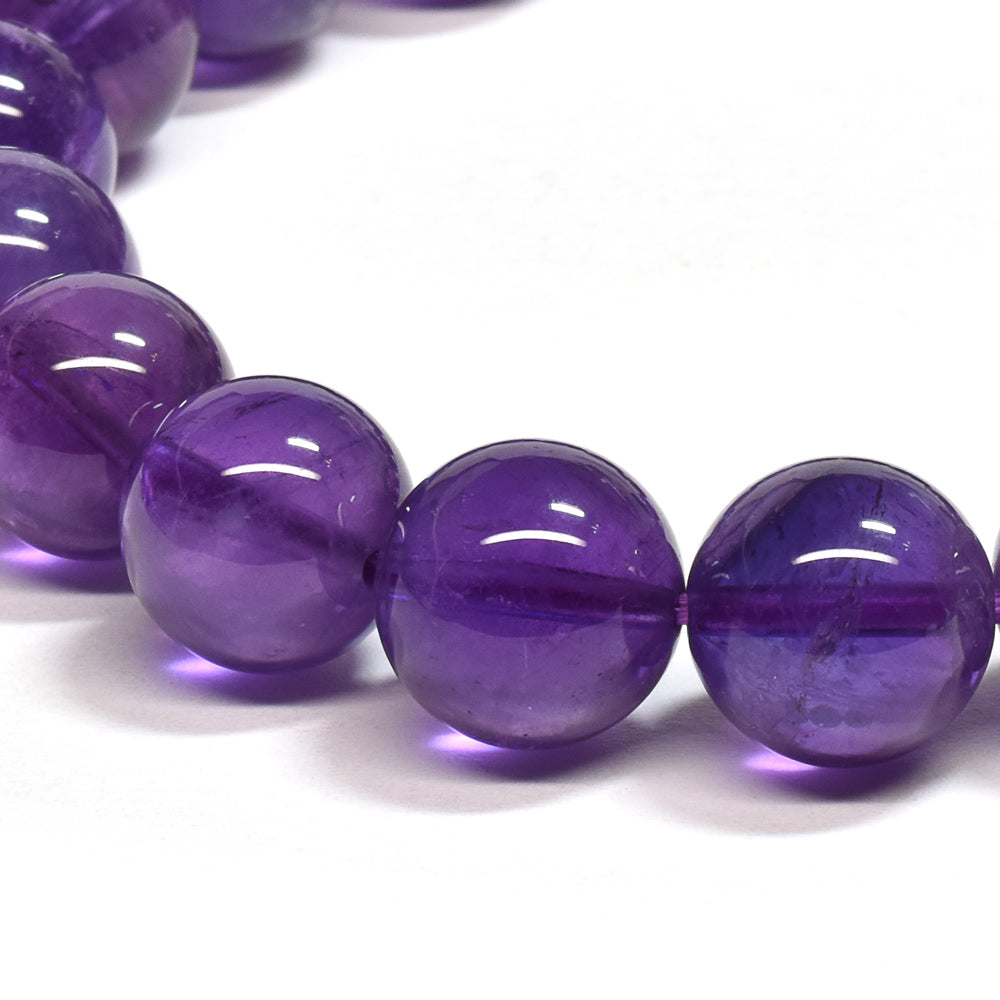 ウルグアイ産アメジスト ブレスレット 10mm #SA085