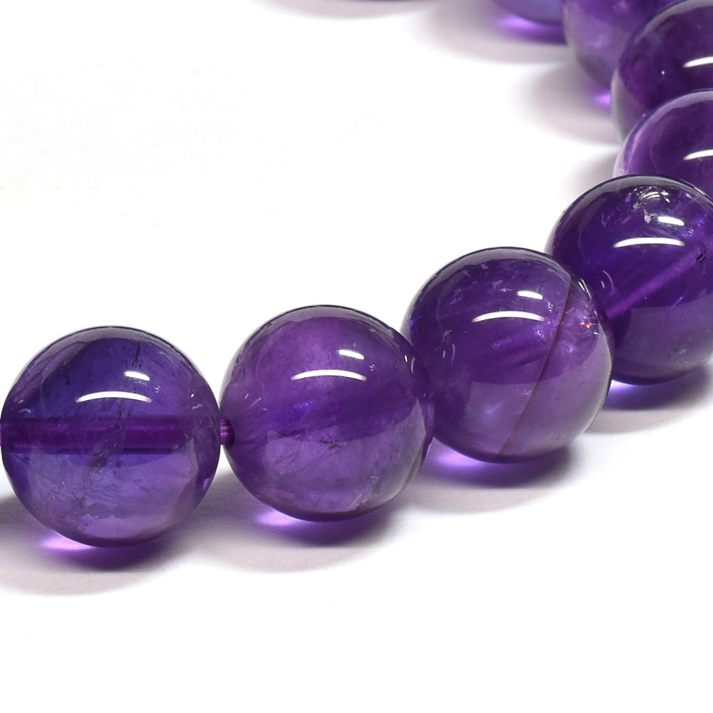 ウルグアイ産アメジスト ブレスレット 10mm #SA085