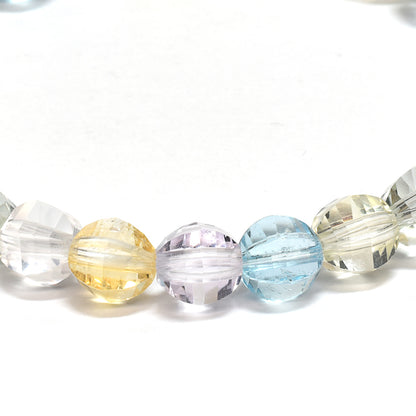 [高品質] 天然石ブレスレット（ミックス） スターカットビーズ ブレスレット 6-7mm #SA091