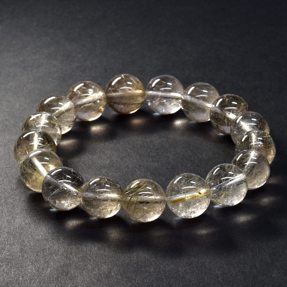 ゴールドルチルクォーツ ブレスレット 12-13mm #SA095