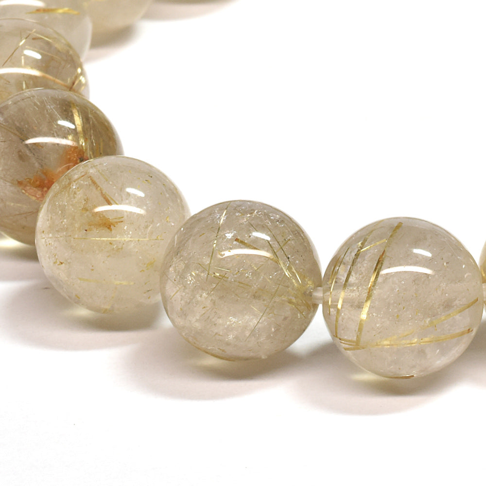 ゴールドルチルクォーツ ブレスレット 12.5mm #SA096