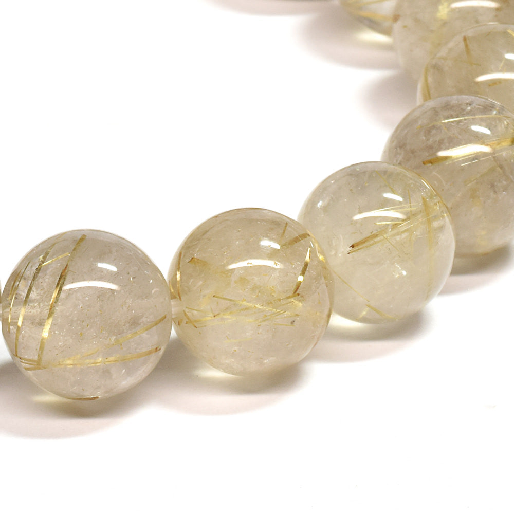 ゴールドルチルクォーツ ブレスレット 12.5mm #SA096