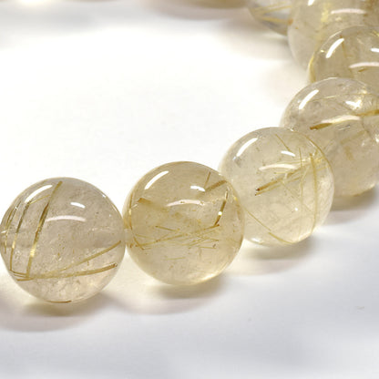 ゴールドルチルクォーツ ブレスレット 12.5mm #SA096