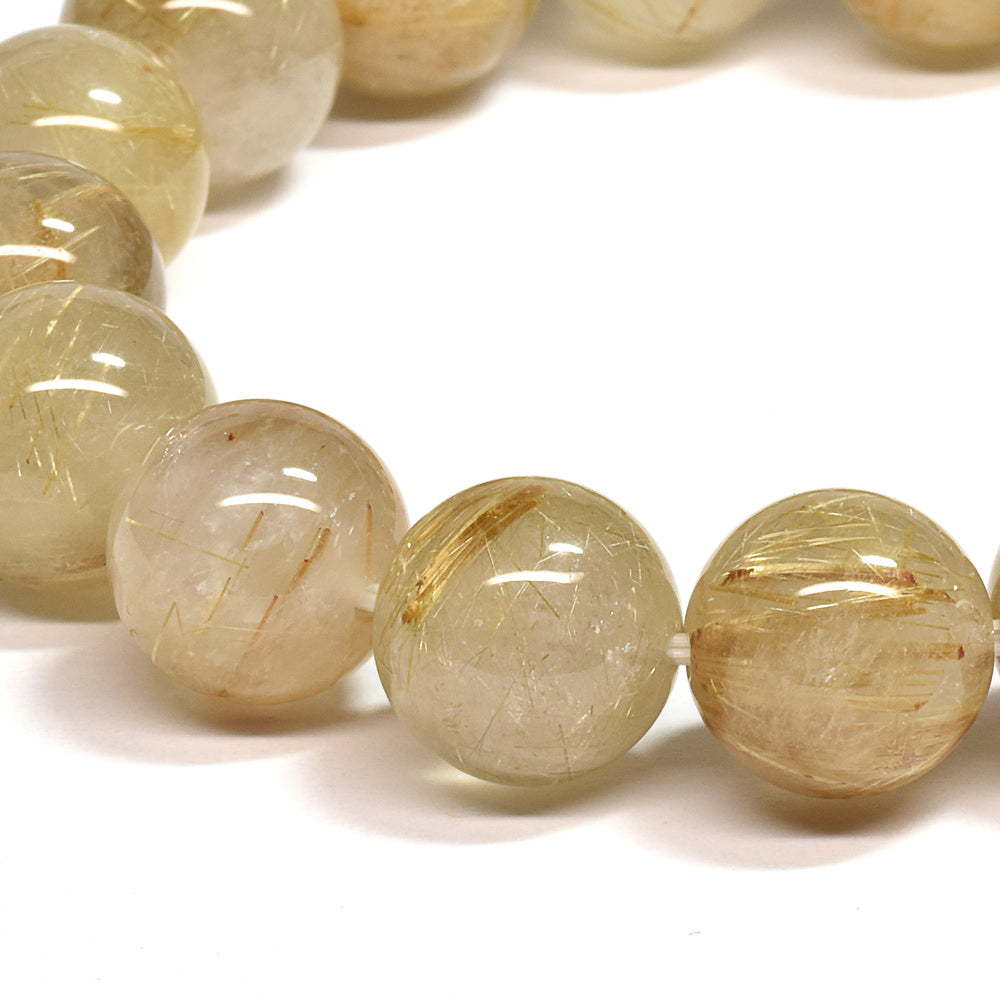 ゴールドルチルクォーツ ブレスレット 12-12.5mm #SA097