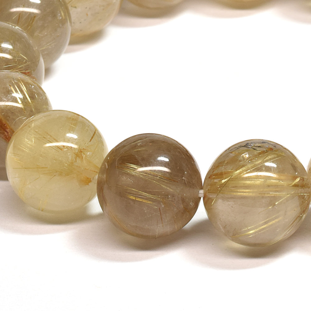 ゴールドルチルクォーツ ブレスレット 13.5mm #SA098