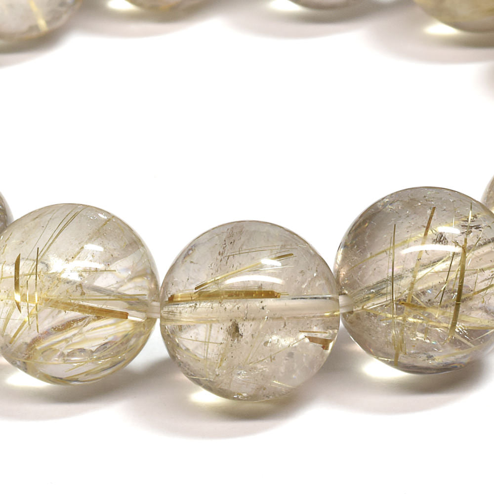 ゴールドルチルクォーツ ブレスレット 13.5mm #SA099
