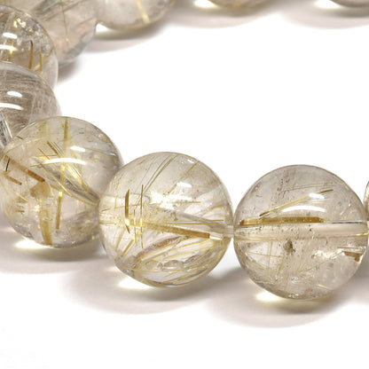 ゴールドルチルクォーツ ブレスレット 13.5mm #SA099