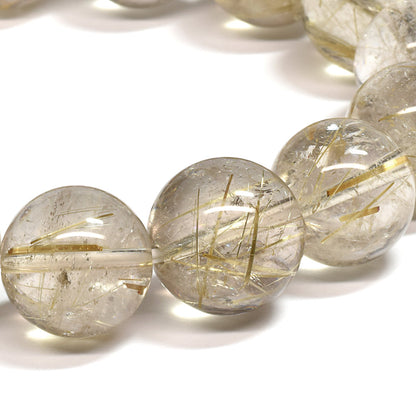 ゴールドルチルクォーツ ブレスレット 13.5mm #SA099