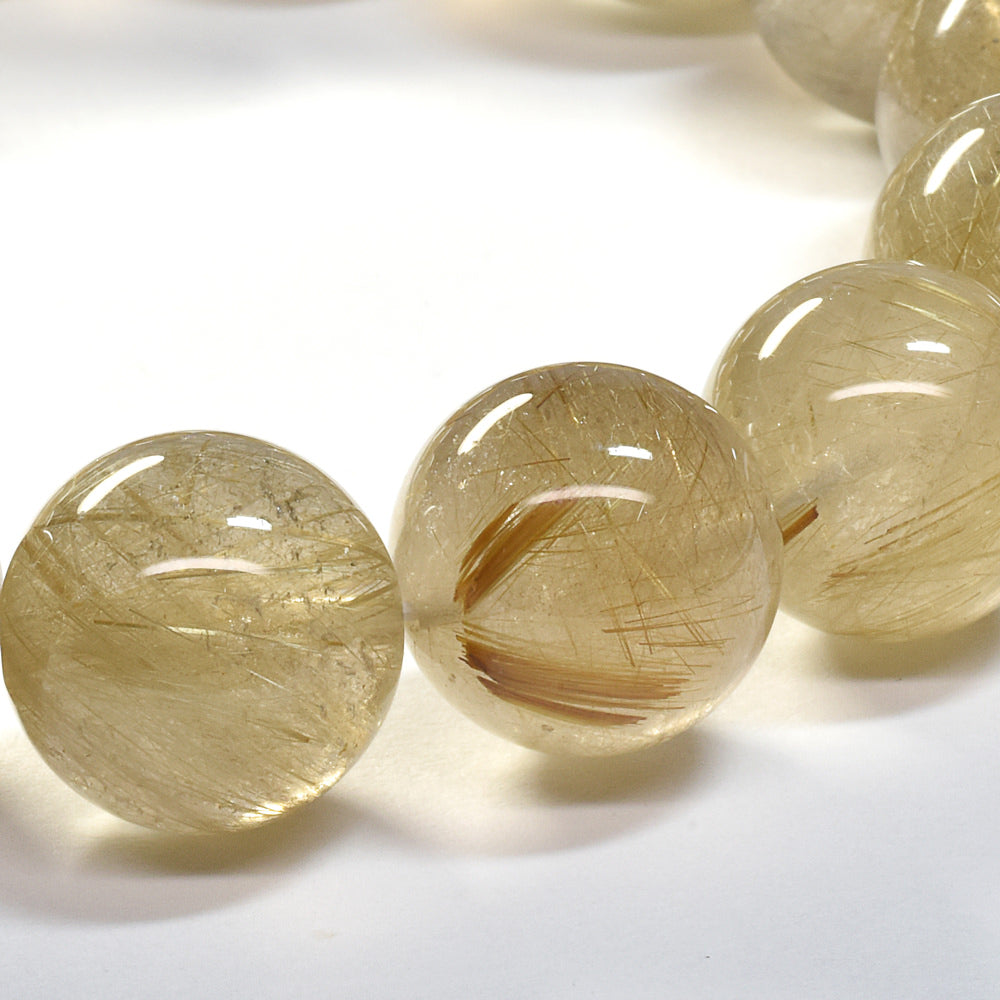 ゴールドルチルクォーツ ブレスレット 14mm #SA100