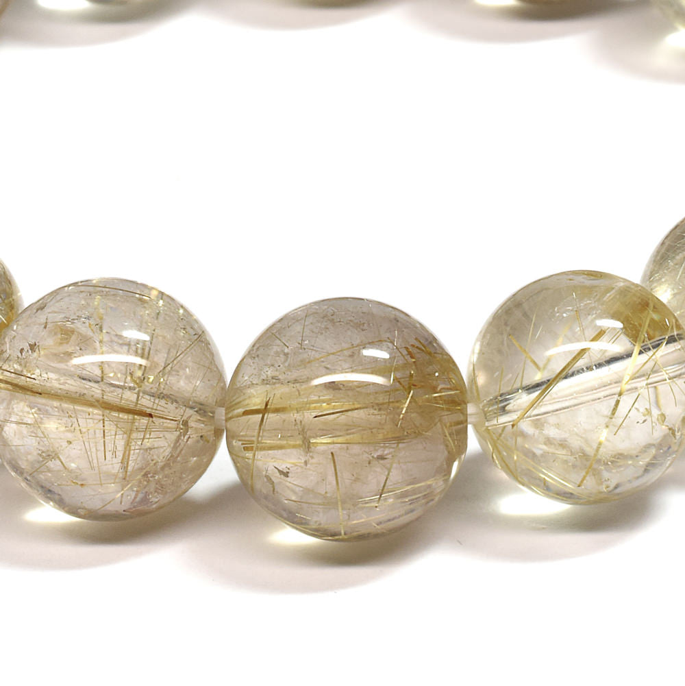 ゴールドルチルクォーツ ブレスレット 15-15.5mm #SA101