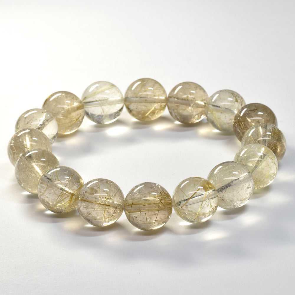 ゴールドルチルクォーツ ブレスレット 15-15.5mm #SA101