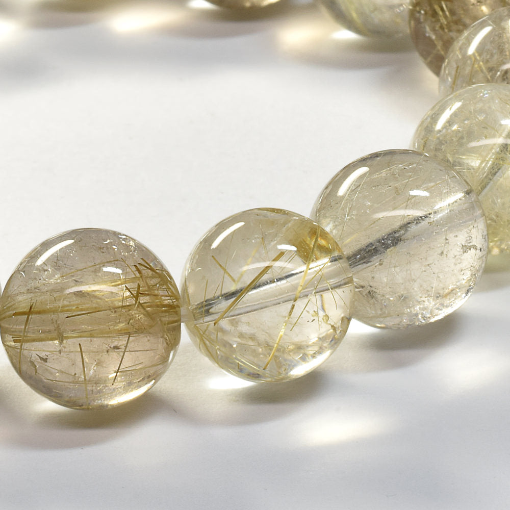 ゴールドルチルクォーツ ブレスレット 15-15.5mm #SA101