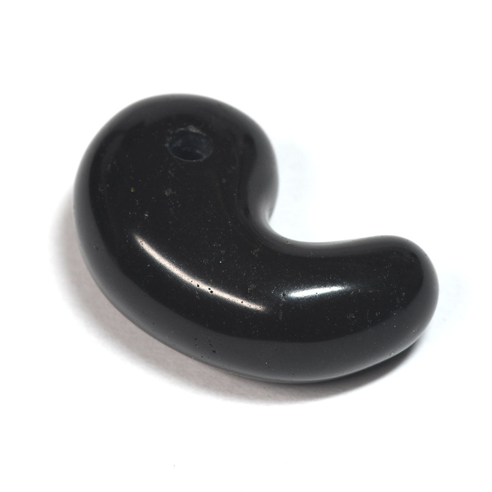 香川県産 サヌカイト 勾玉 21x13mm #SA111