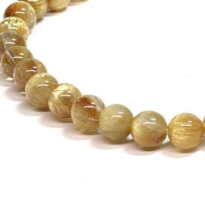 [鑑別付]キャッツアイルチルクォーツ ブレスレット 6-6.5mm #SA116