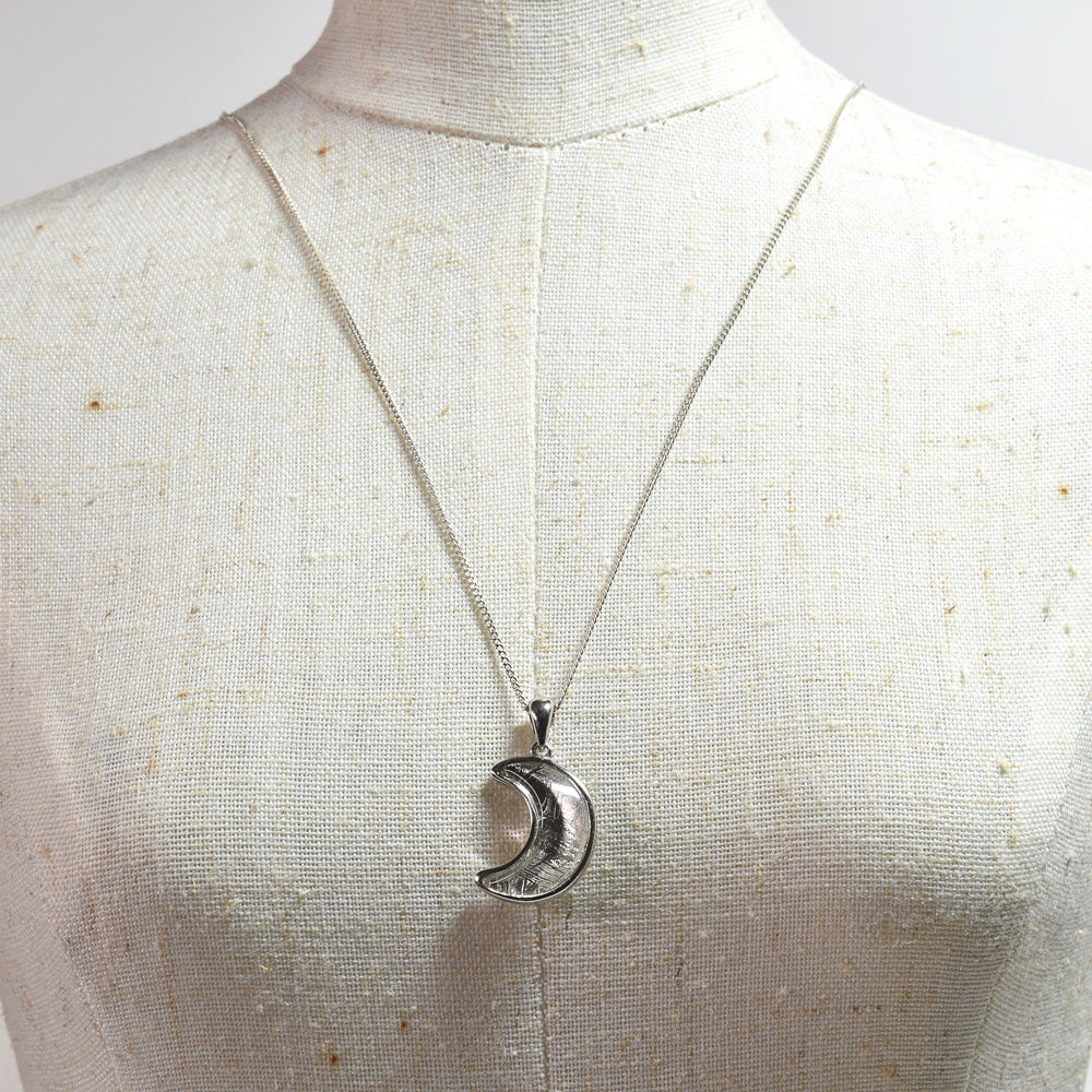 ギベオン隕石 三日月 ペンダントトップ 17x13mm #SA145