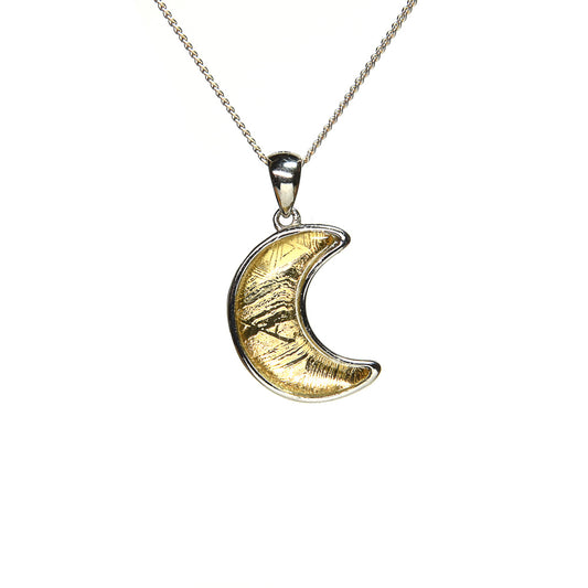 ギベオン隕石 三日月 ペンダントトップ 17x13mm #SA146