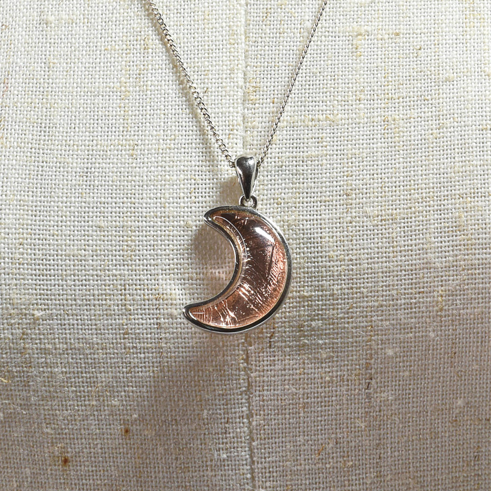 ギベオン隕石 三日月 ペンダントトップ 17x13mm #SA147