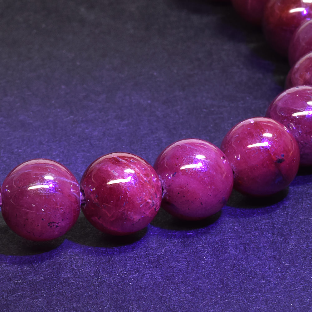[鑑別付]バイオレット・サフィア ブレスレット 8mm #SA207