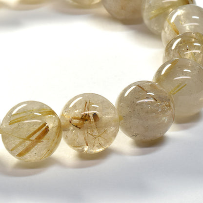 ゴールドルチルクォーツ ブレスレット 12mm #SA212