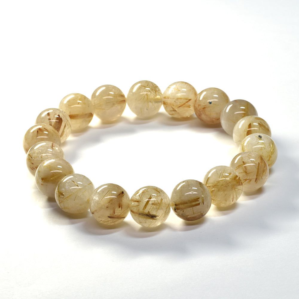 ゴールドルチルクォーツ ブレスレット 12mm #SA213