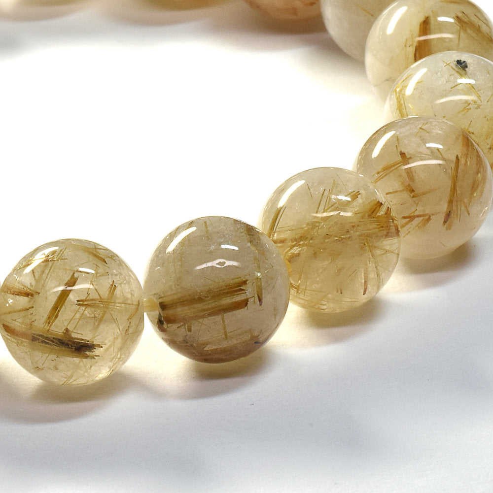 ゴールドルチルクォーツ ブレスレット 12mm #SA213