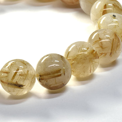 ゴールドルチルクォーツ ブレスレット 12mm #SA213