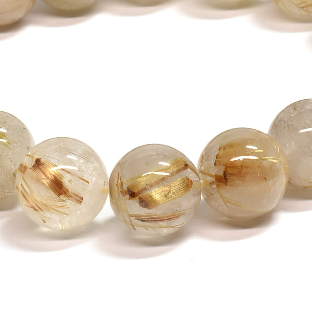ゴールドルチルクォーツ ブレスレット 12mm #SA214