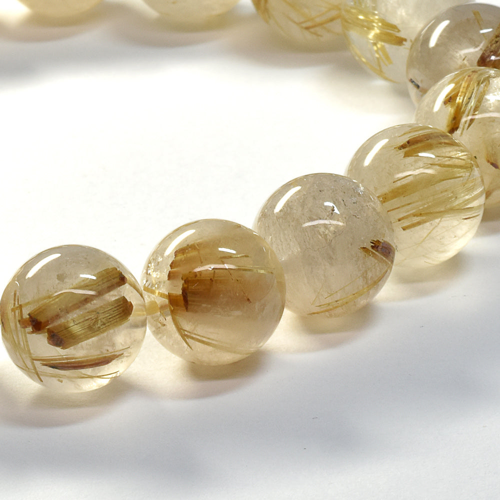 ゴールドルチルクォーツ ブレスレット 12mm #SA214