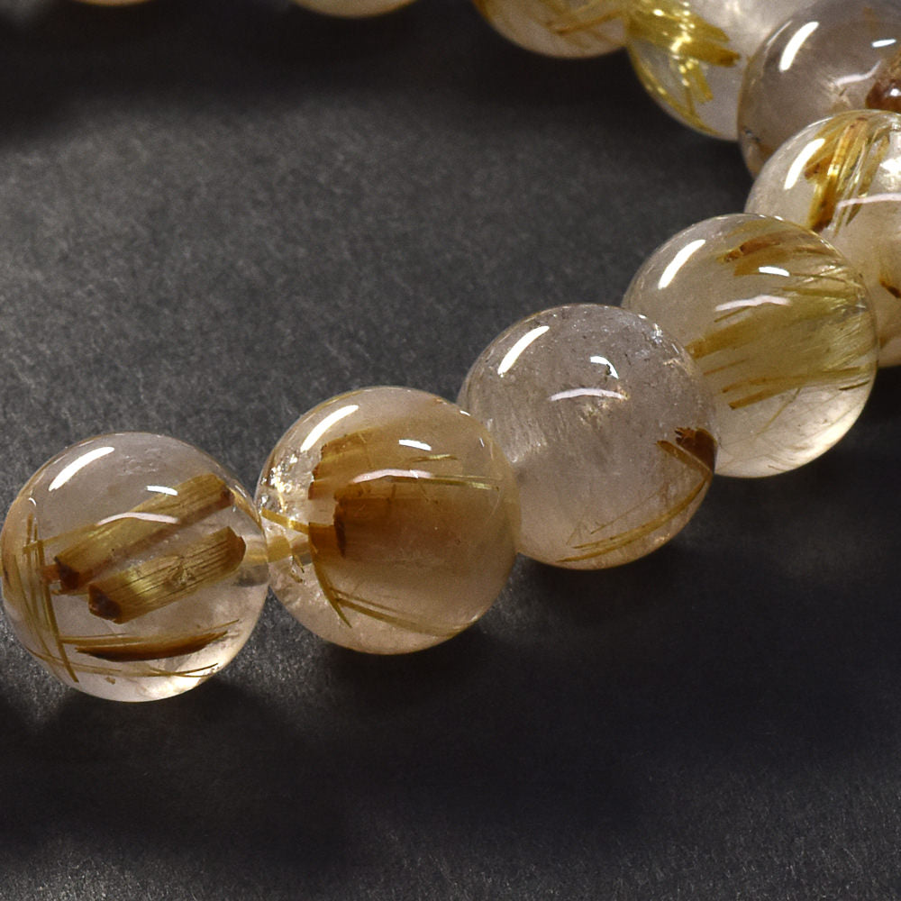 ゴールドルチルクォーツ ブレスレット 12mm #SA214