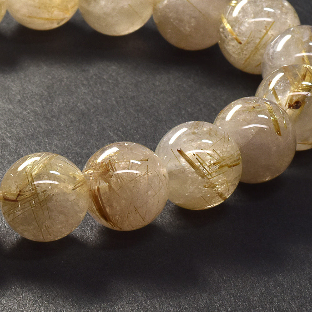 ゴールドルチルクォーツ ブレスレット 12mm #SA215