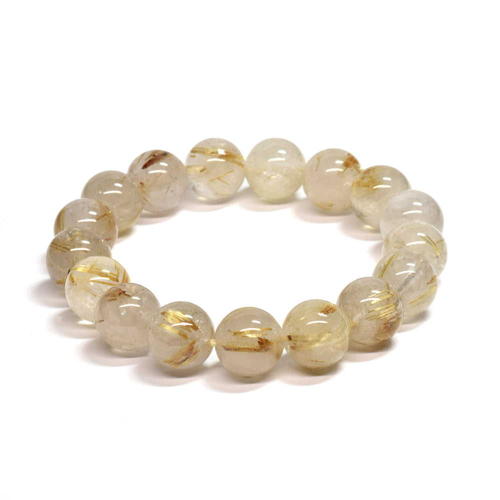 ゴールドルチルクォーツ ブレスレット 12mm #SA216