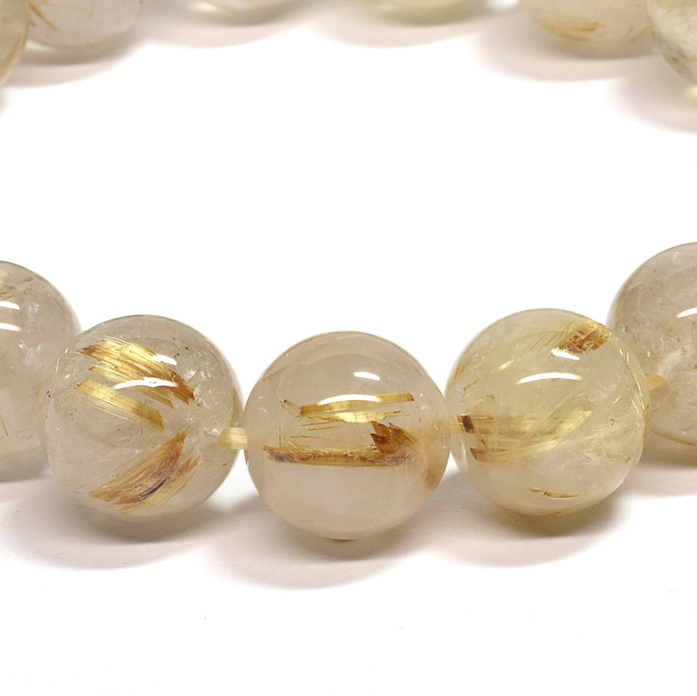 ゴールドルチルクォーツ ブレスレット 12mm #SA216