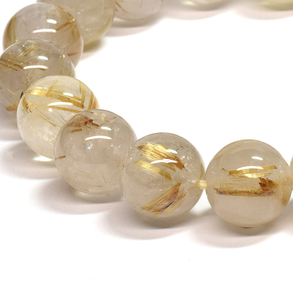 ゴールドルチルクォーツ ブレスレット 12mm #SA216