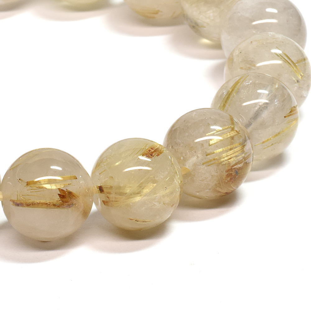 ゴールドルチルクォーツ ブレスレット 12mm #SA216