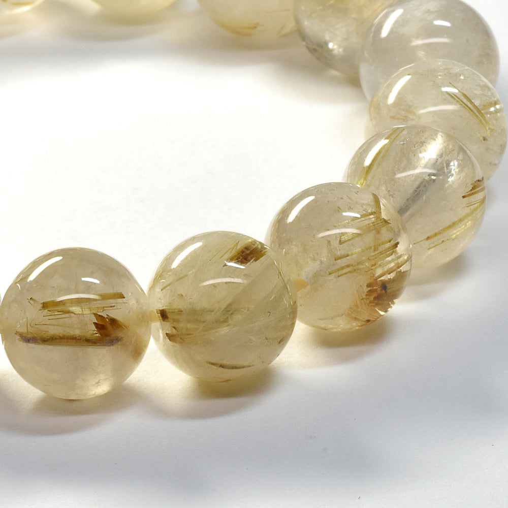 ゴールドルチルクォーツ ブレスレット 12mm #SA216