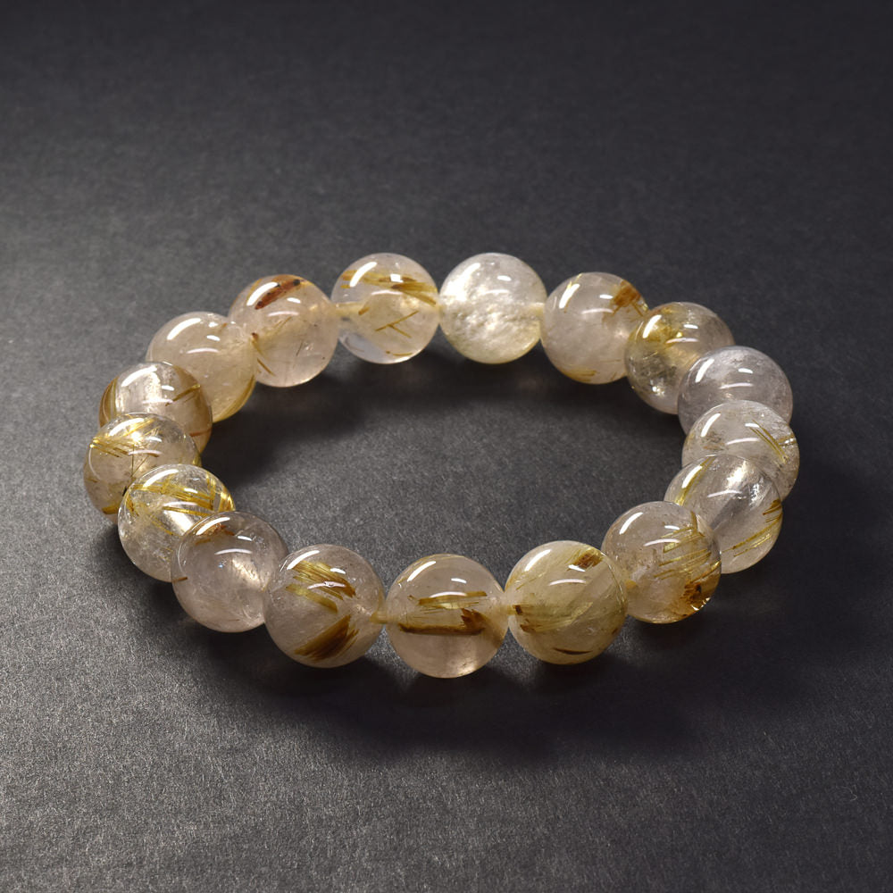 ゴールドルチルクォーツ ブレスレット 12mm #SA216