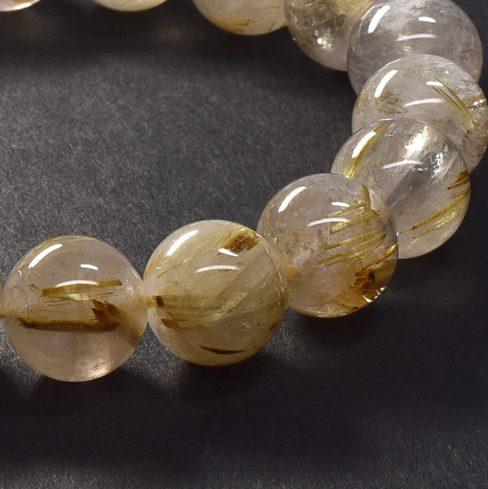 ゴールドルチルクォーツ ブレスレット 12mm #SA216