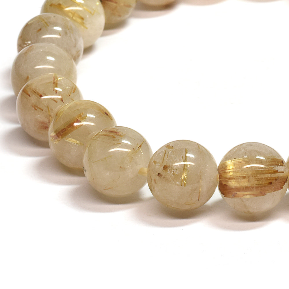 ゴールドルチルクォーツ ブレスレット 10mm #SA218