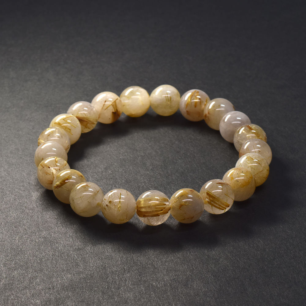 ゴールドルチルクォーツ ブレスレット 10mm #SA218