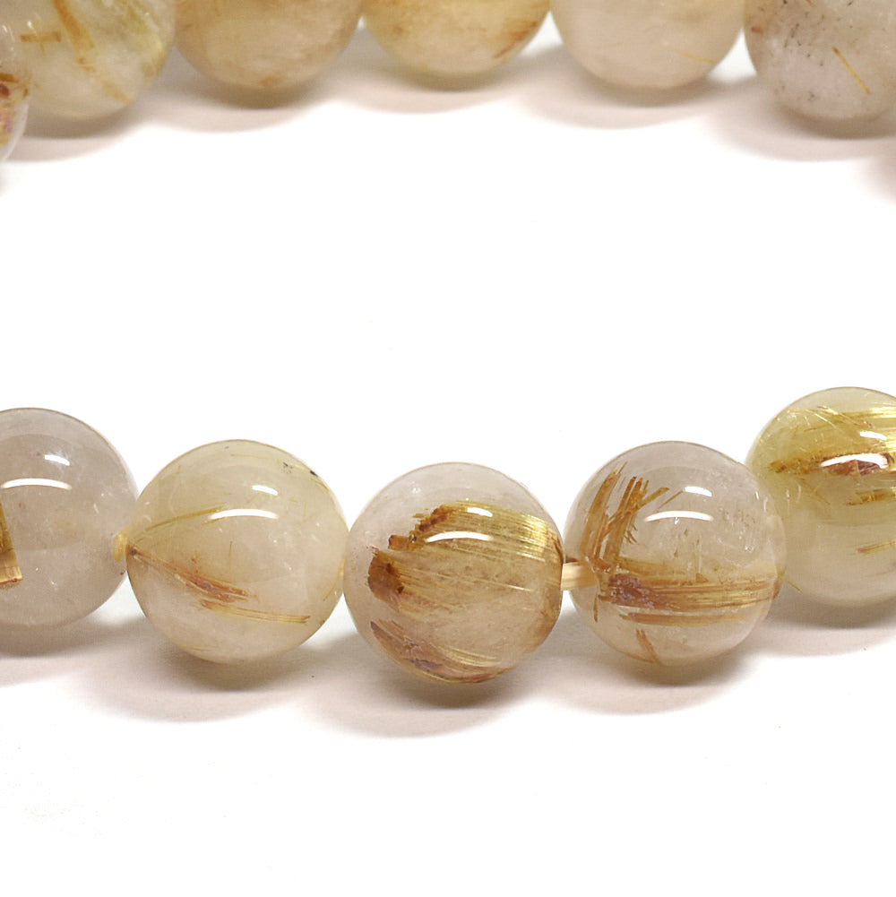 ゴールドルチルクォーツ ブレスレット 10mm #SA219