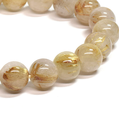 ゴールドルチルクォーツ ブレスレット 10mm #SA219