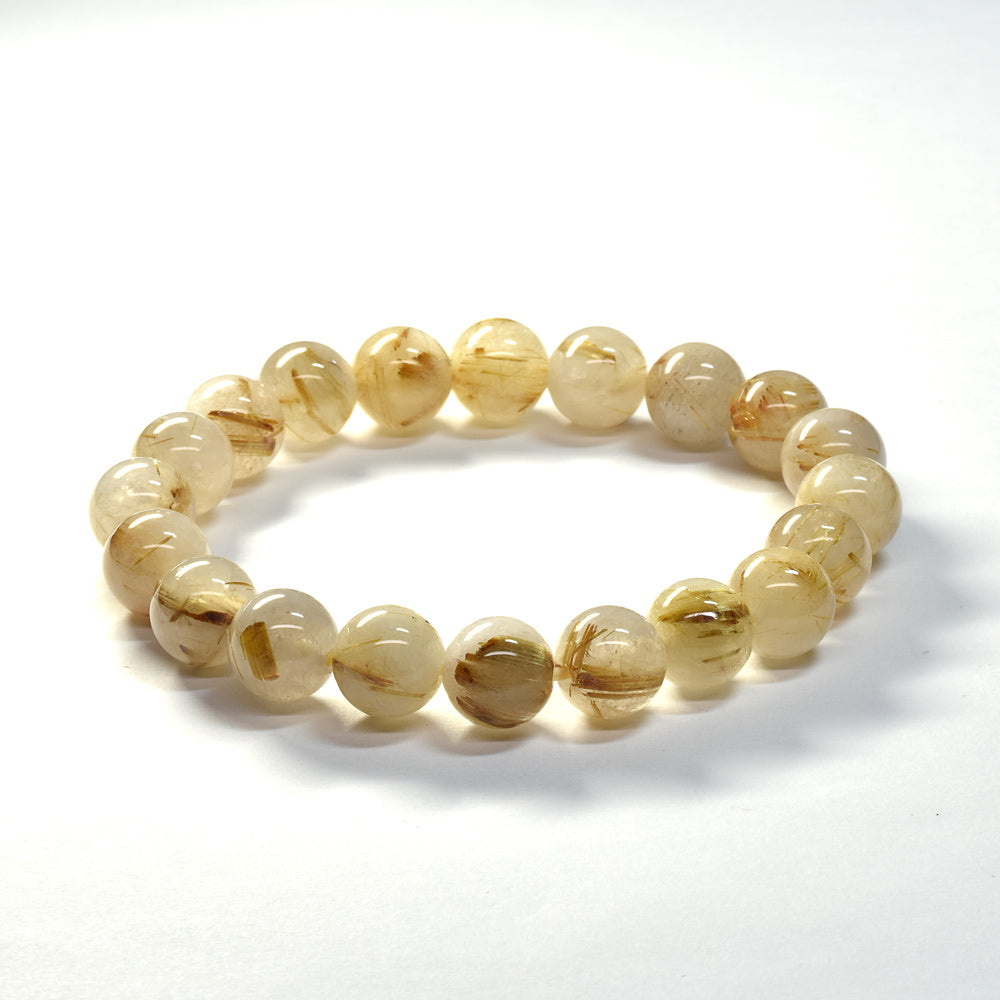 ゴールドルチルクォーツ ブレスレット 10mm #SA219